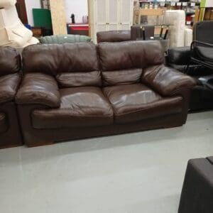 Brown Leather Sofa