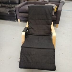 Black fabric rocking chair