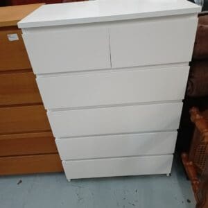 White IKEA Malm Chest of Drawer
